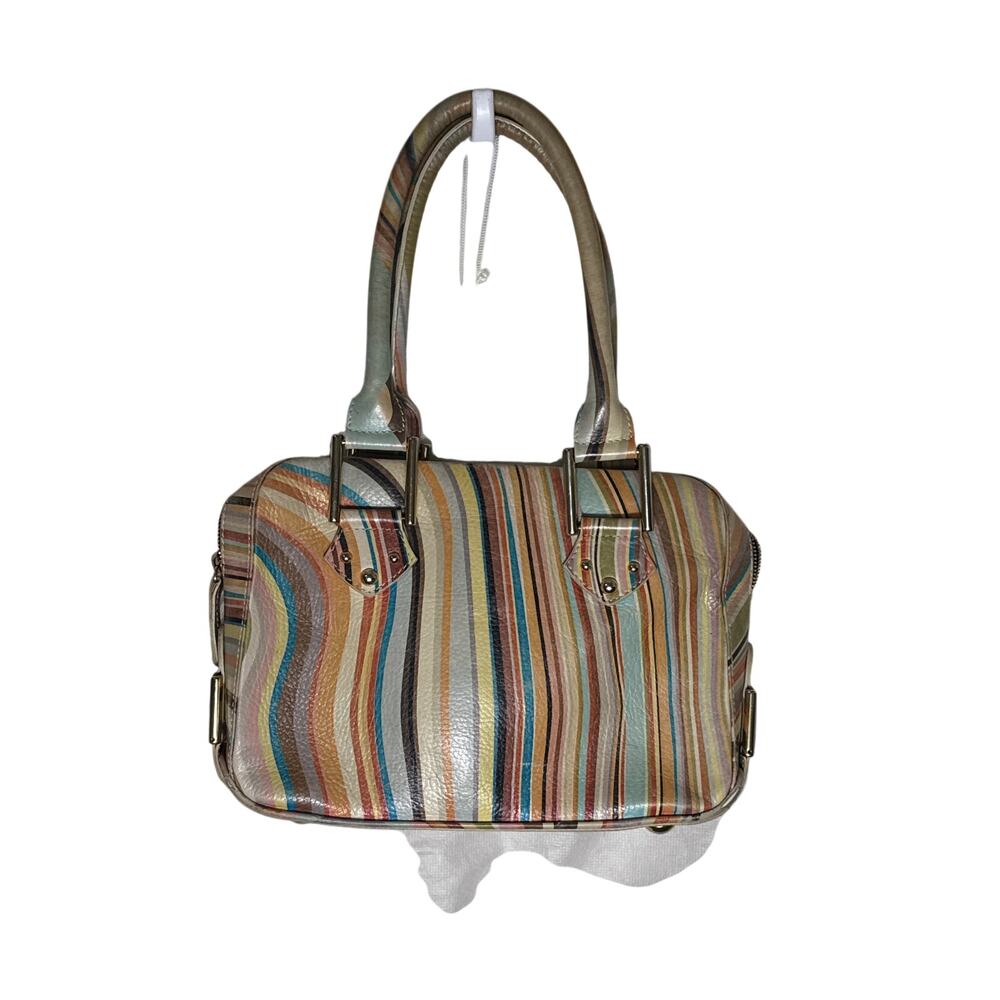 Paul Smith Multicolor Striped Leather Crossbody Bag